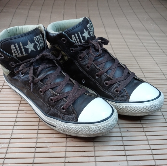 Converse All-Star Chuck Taylor High Top Chocolate brown Leather 135879C  Mens 9 - Picture 1 of 12